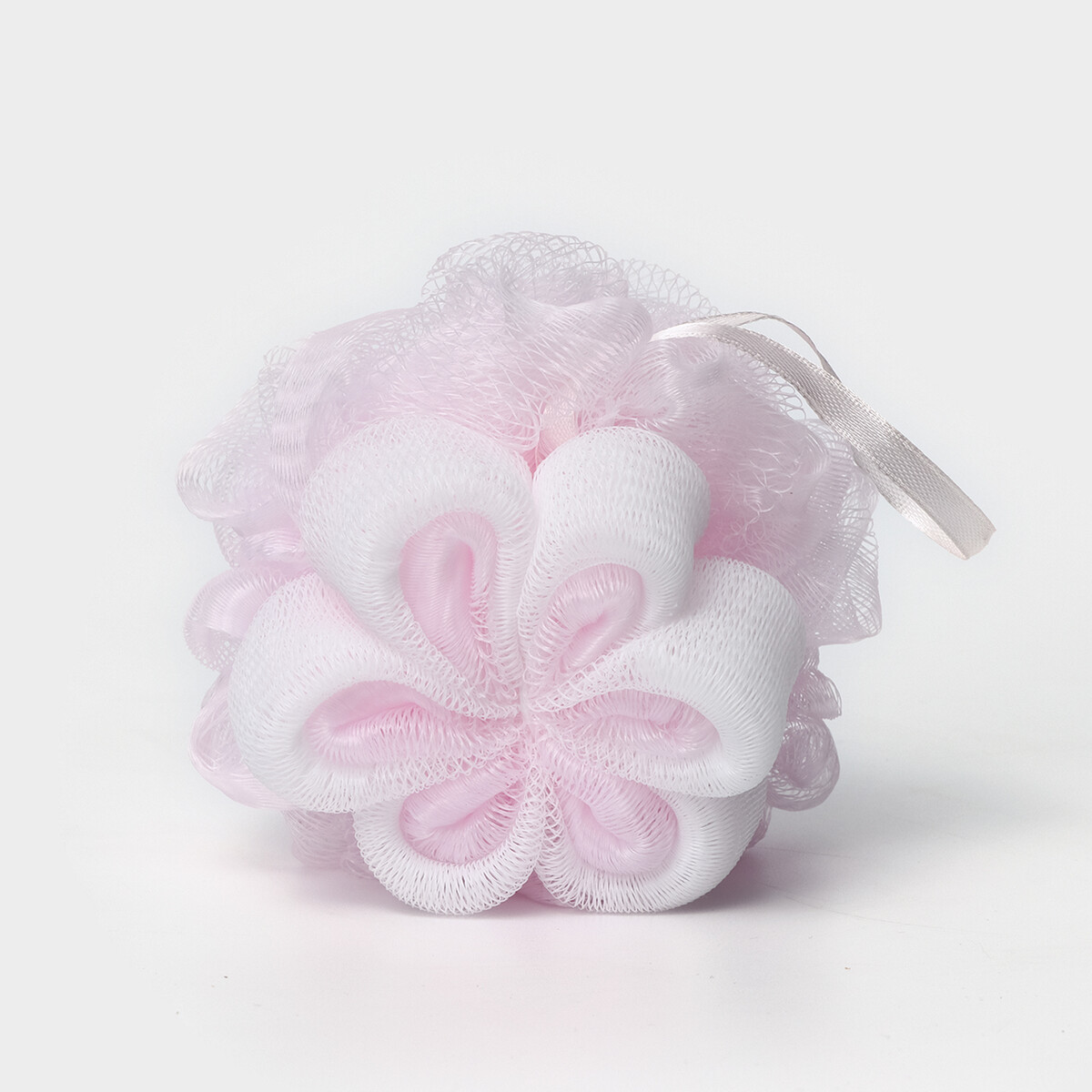 Мочалка - цветок cupellia spa, 50 гр, цвет бело-розовый
