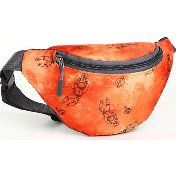 Поясная сумка на молнии, цвет оранжевый