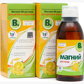 Магний + b6 vitamuno раствор для взрослы