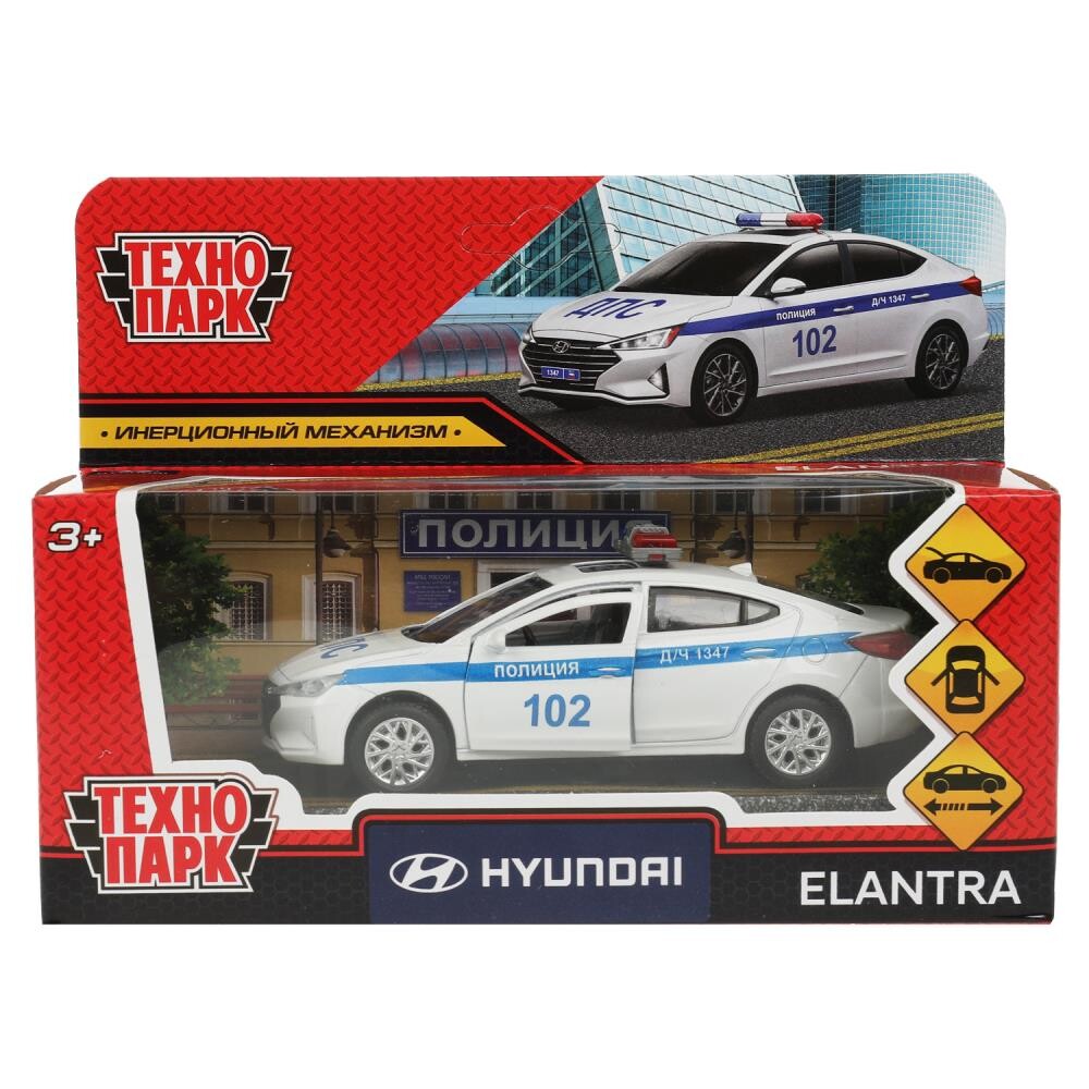 

Машина металлическая HYUNDAI, Технопарк ELANTRA-12POL-WH
