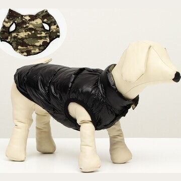 Куртка для собак двухсторонняя с принтом