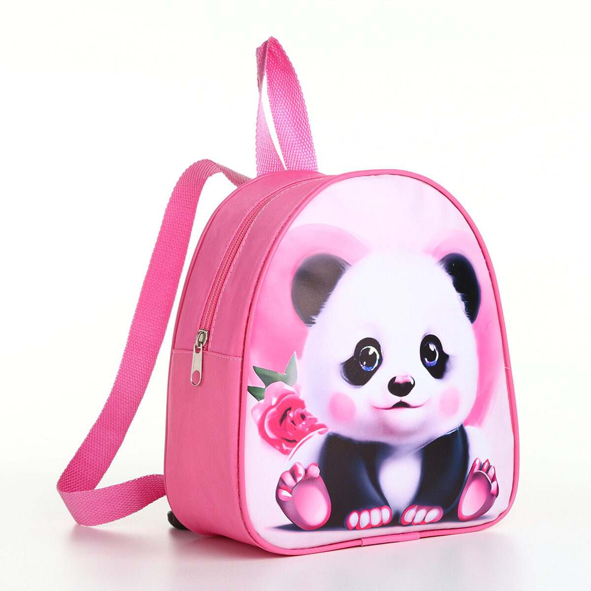 Рюкзак детский 21*8*23, отд на молнии, панда розовый Выбражулька