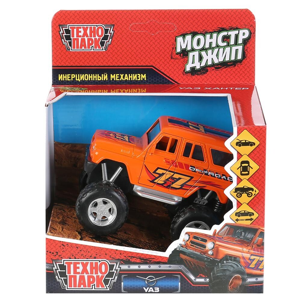 

Машина металлическая UAZ, Технопарк HUNTER-12MONST-OG