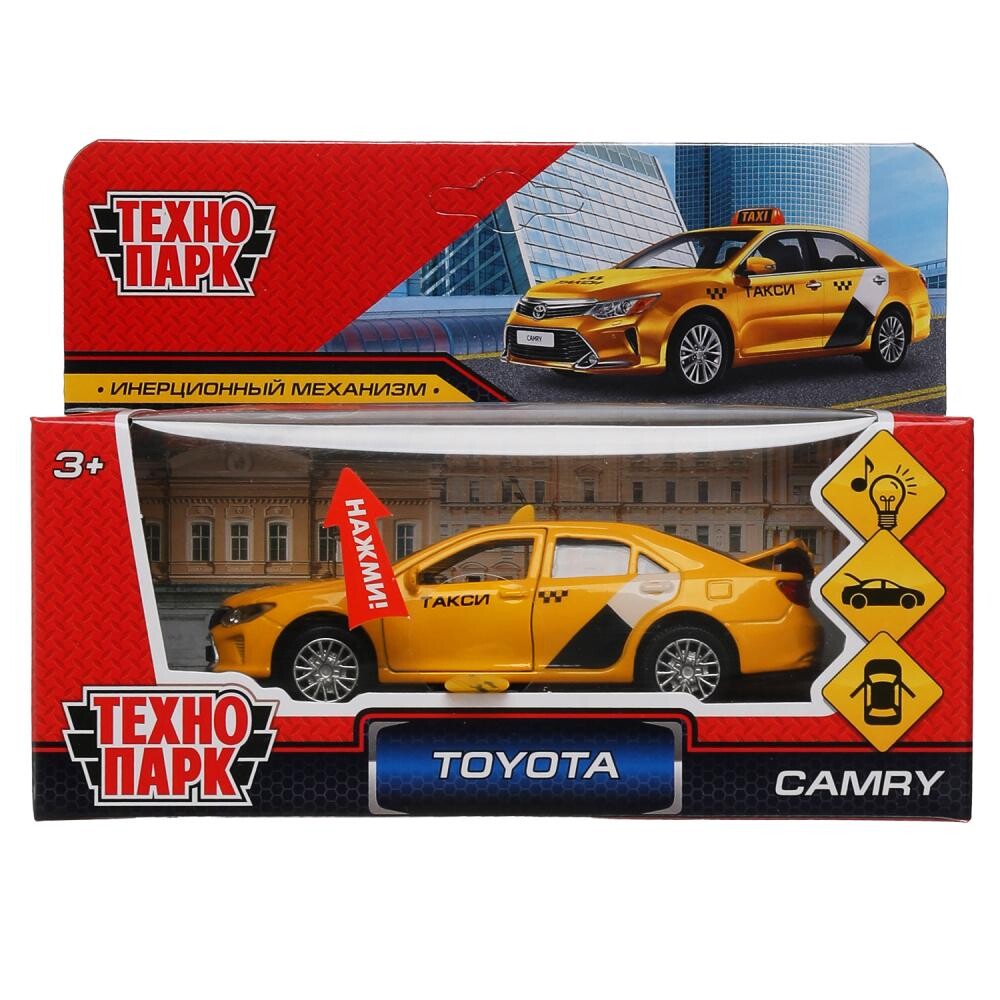 

Машина металлическая с функциями "свет" или "звук" TOYOTA, Технопарк CAMRY-12SLTAX-YE, Желтый
