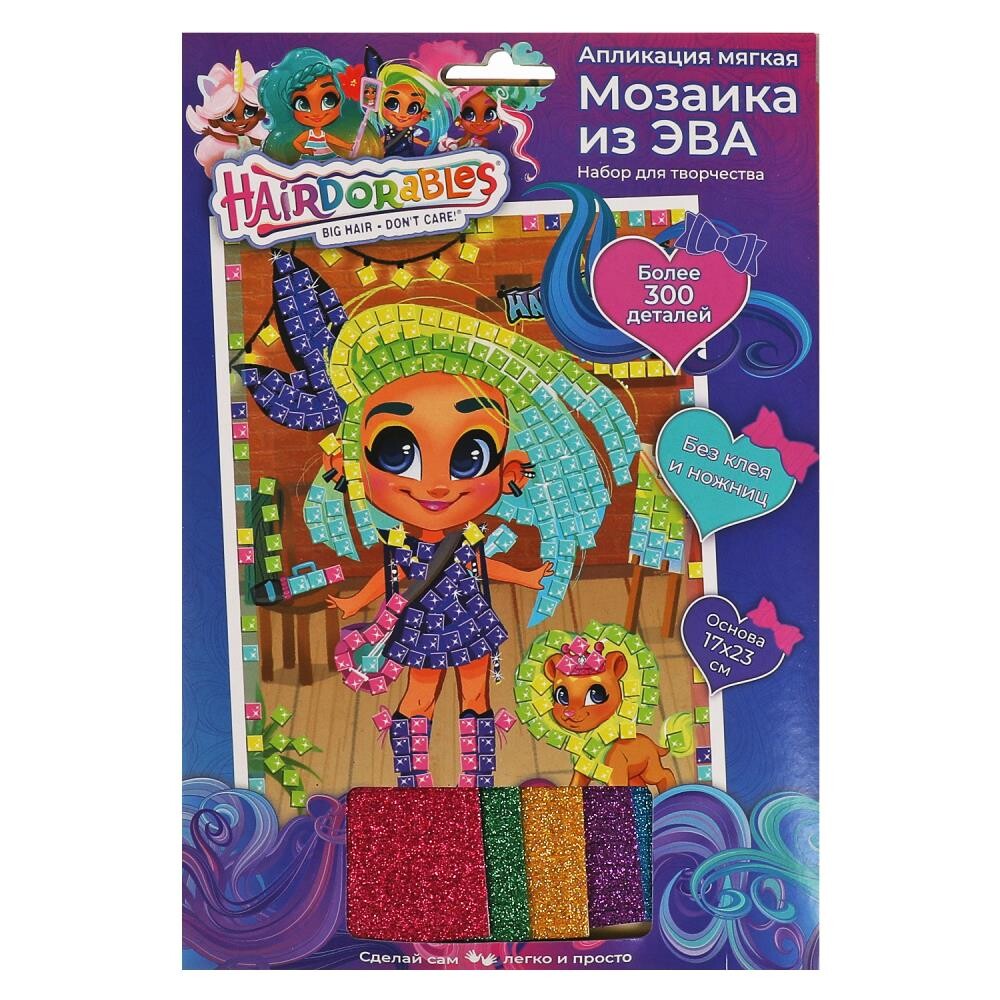 

Набор для творчества (аппликация/мозаика) Hairdorable, МУЛЬТИ АРТ 100GLIT-APM-HD1, Разноцветный