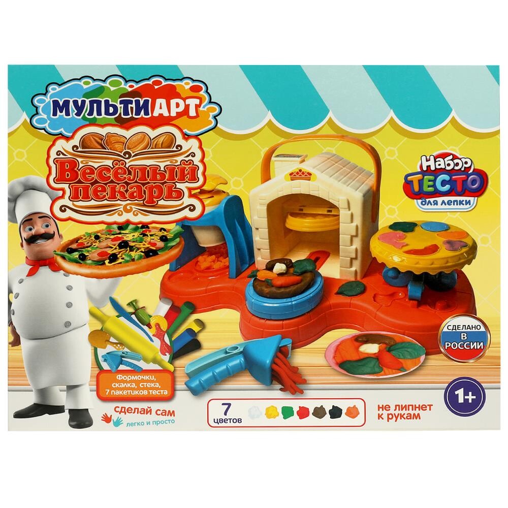

Тесто для лепки МУЛЬТИ АРТ PDSET-MAPECHPIZZA, Разноцветный