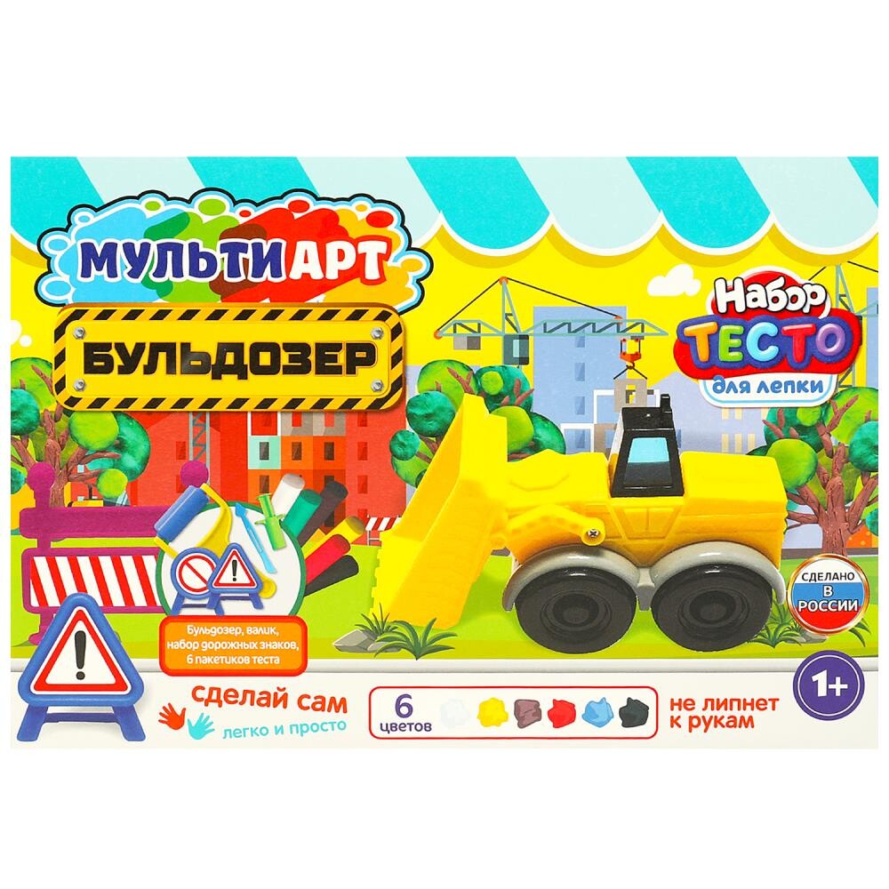 

Тесто для лепки МУЛЬТИ АРТ PDSET-MABULDOZER, Разноцветный