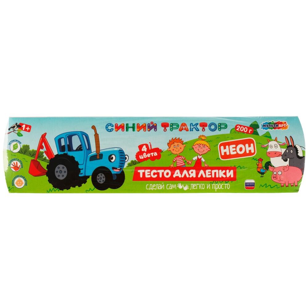 

Тесто для лепки СИНИЙ ТРАКТОР, МУЛЬТИ АРТ PDNEON-STR, Разноцветный