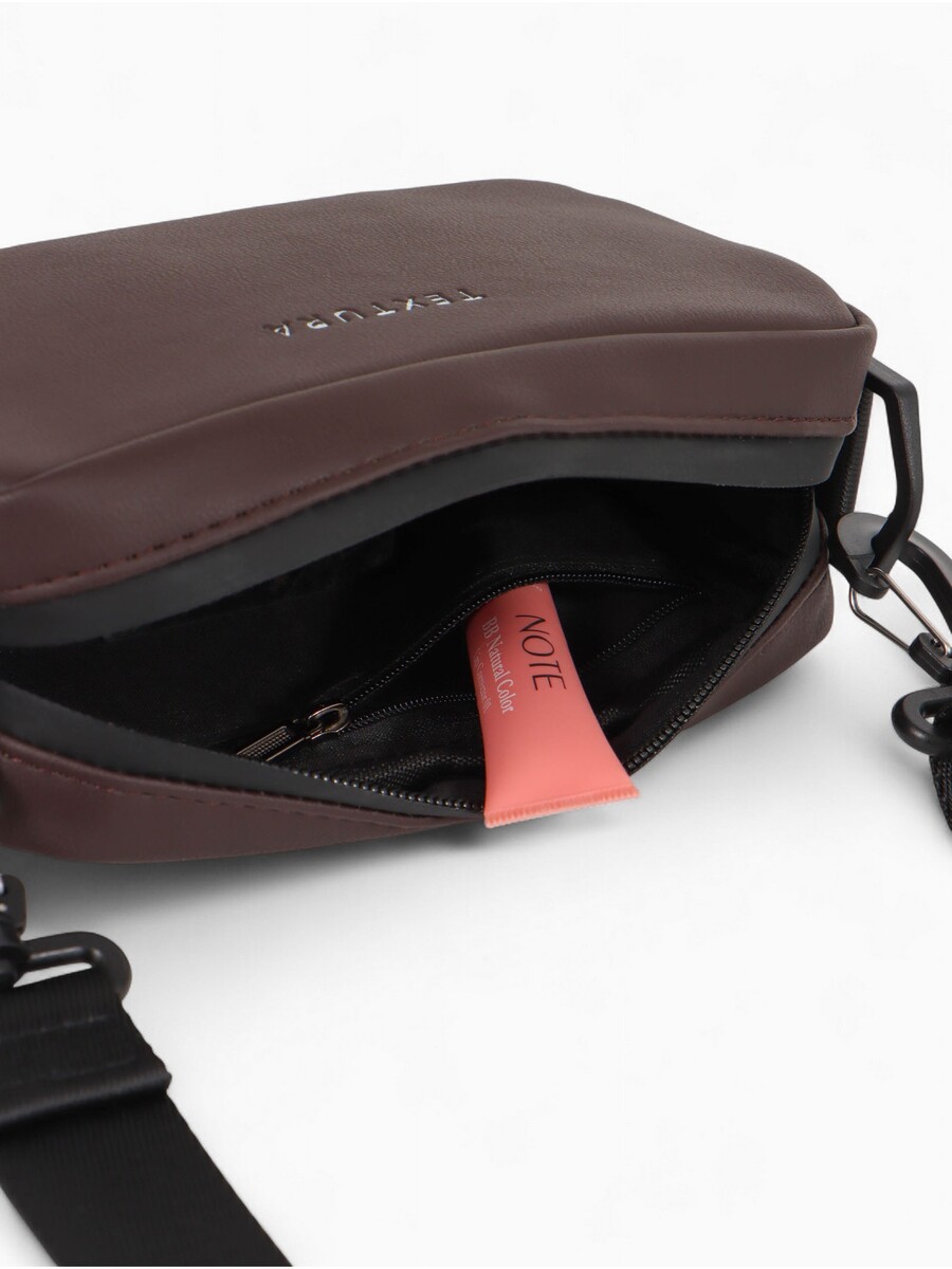 

Сумка женская кросс-боди textura на молнии, 19×6×10.5 см, коричневая, Коричневый