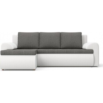 Угловой диван Цезарь белый, серый