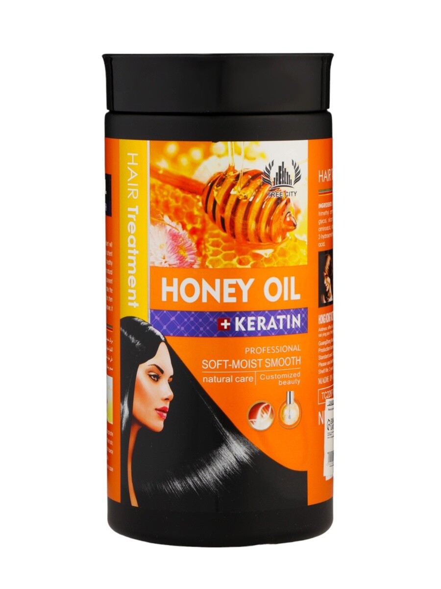 

Маска для волос, увлажнение и блеск, с медом и кератином, 1000 г