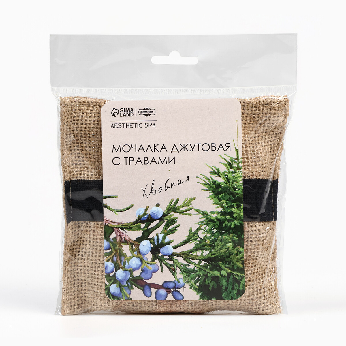

Мочалка джутовая с травами, Бежевый