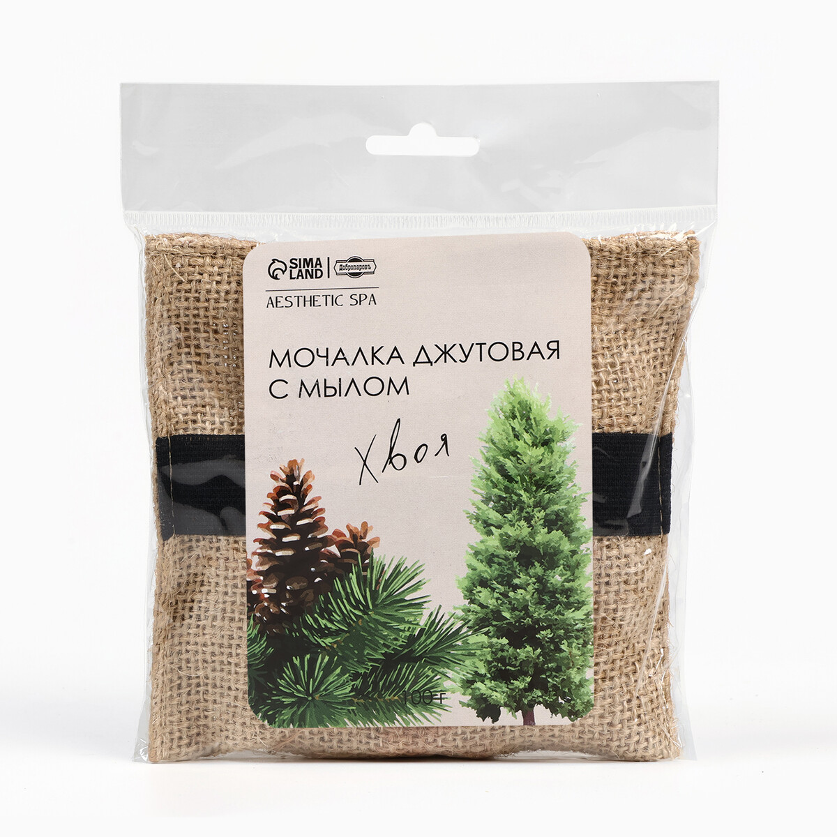 

Мочалка джутовая с мылом, Бежевый