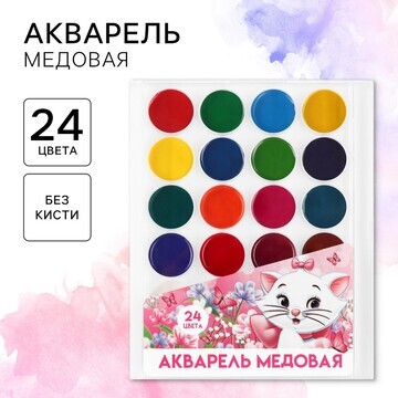 Акварель 24цв пластик,