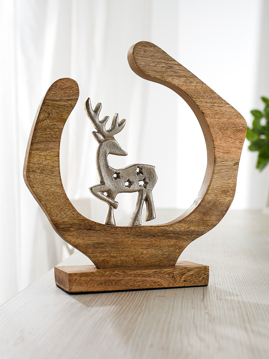 

Сувенир интерьерный в деревянном кольце, Серебристый