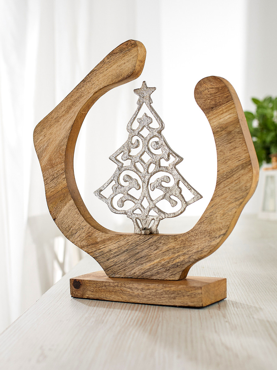 

Сувенир интерьерный в деревянном кольце, Серебристый