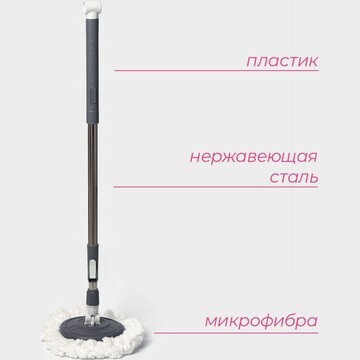 Швабра для мытья пола доляна, телескопич