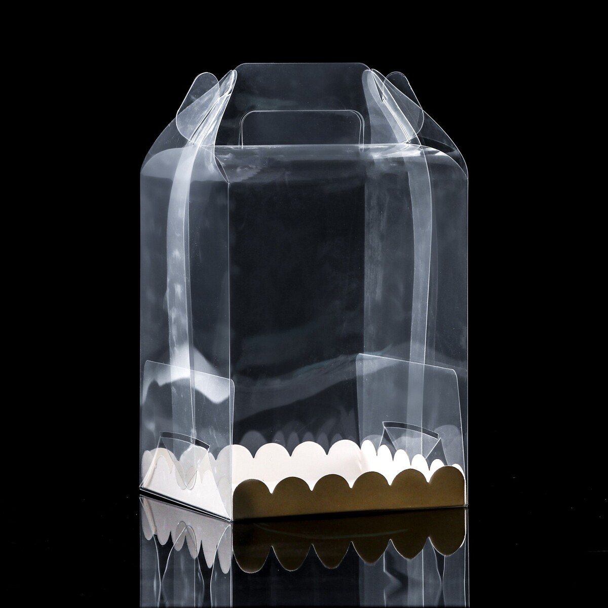 

Pvc коробка для бенто - торта 14×14×18 см, Прозрачный