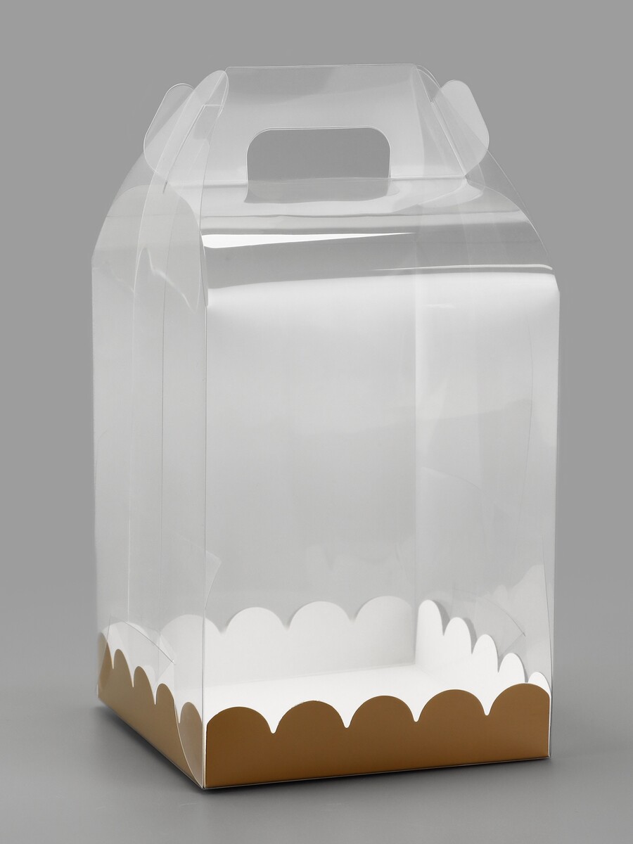 

Pvc коробка для бенто - торта 14×14×18 см, Прозрачный