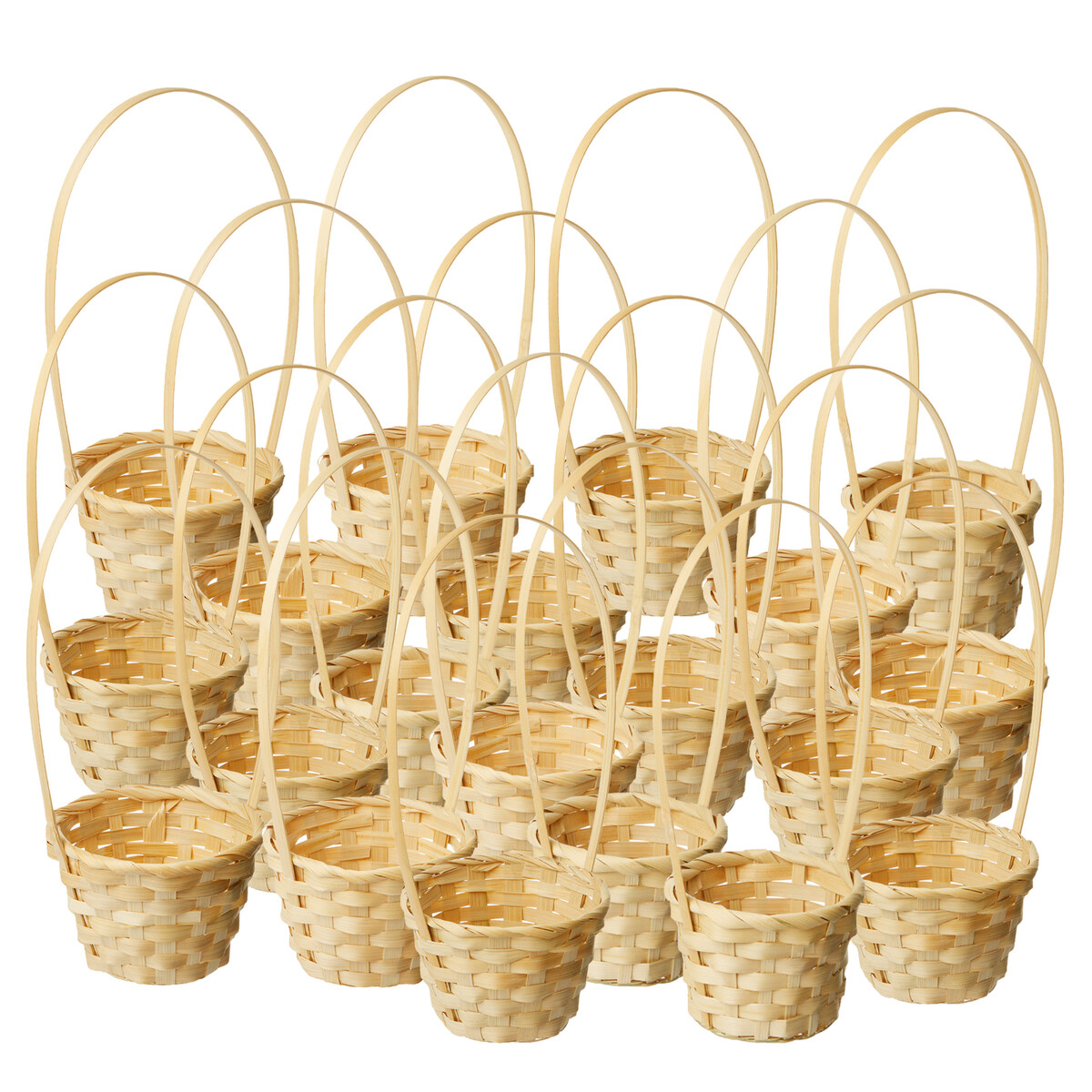 

Набор корзин плетеных, d13 x h9.5/28см, бамбук, натуральный, 20 шт, Бежевый