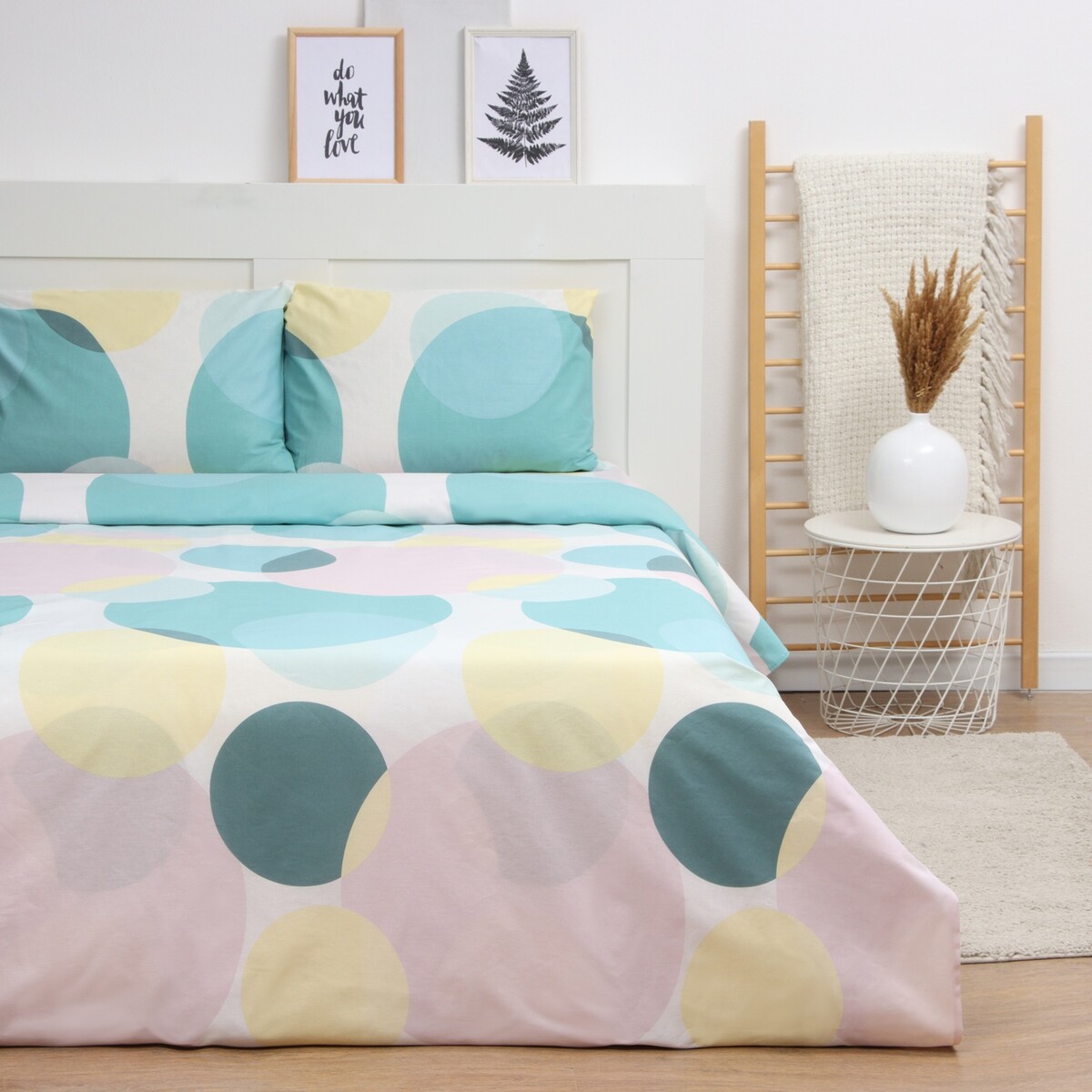 

Постельное белье спальное, Разноцветный;бирюзовый;розовый;желтый;белый