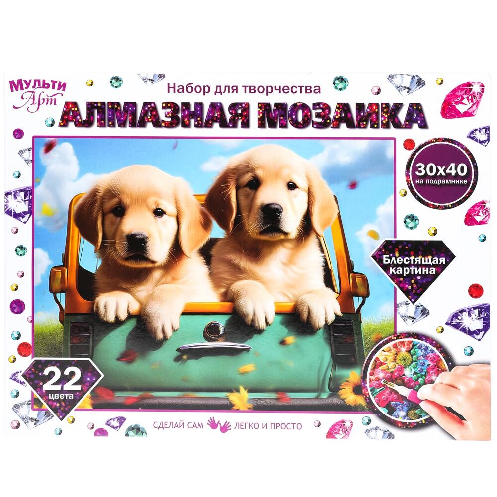 

Набор для творчества (аппликация/мозаика) МУЛЬТИ АРТ AM30X40-115325, Разноцветный