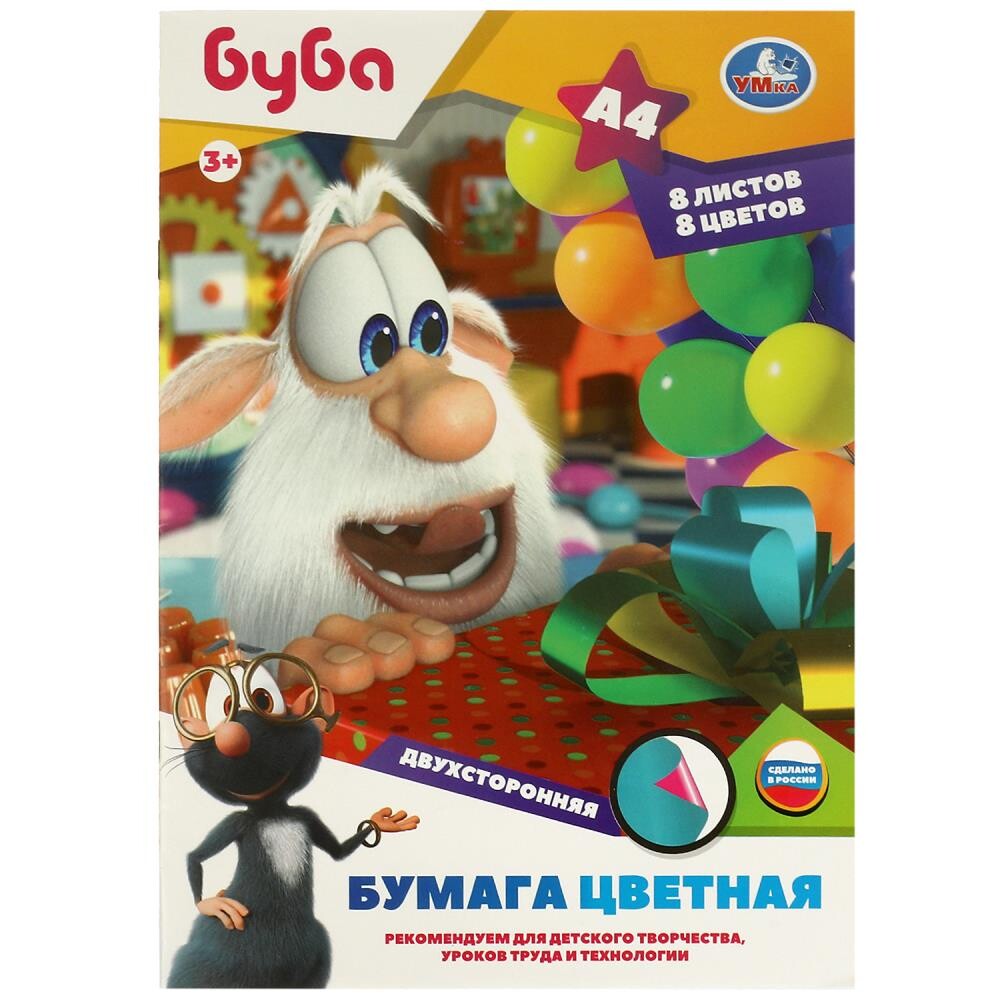 

Бумага цветная БУБА, Умка CPDG8-76360-BU