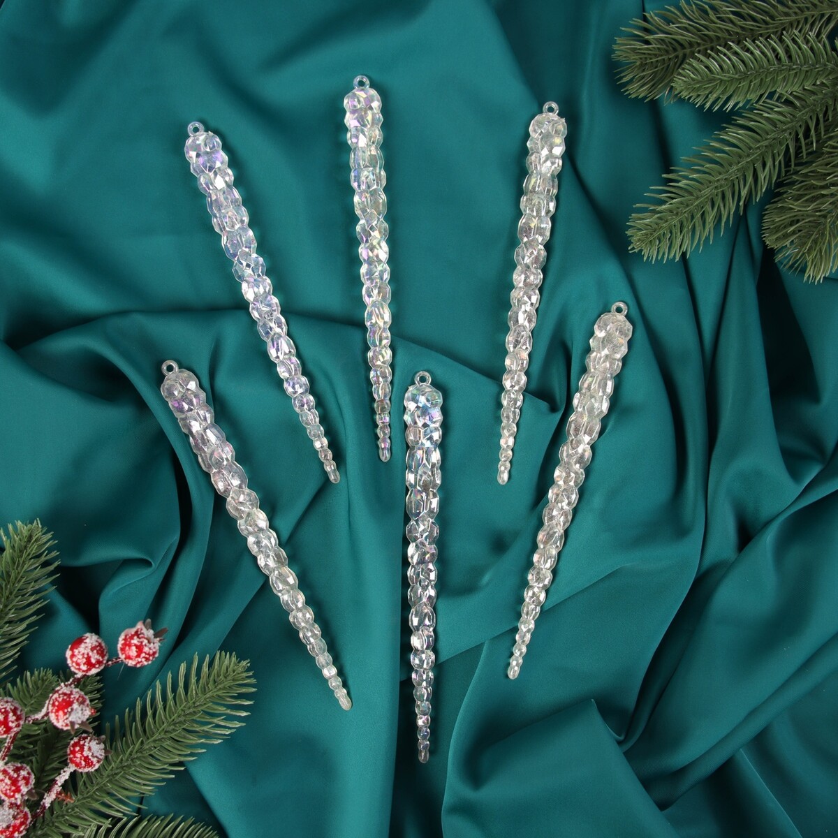 

Ёлочные игрушки 6 шт., Прозрачный