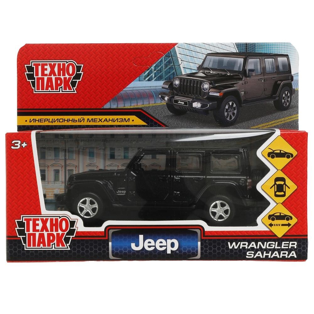 

Машина металлическая JEEP, Технопарк SAHARA5D-12-BK, Черный