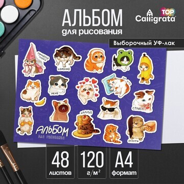 Альбом для рисования а4, 48 листов на ск