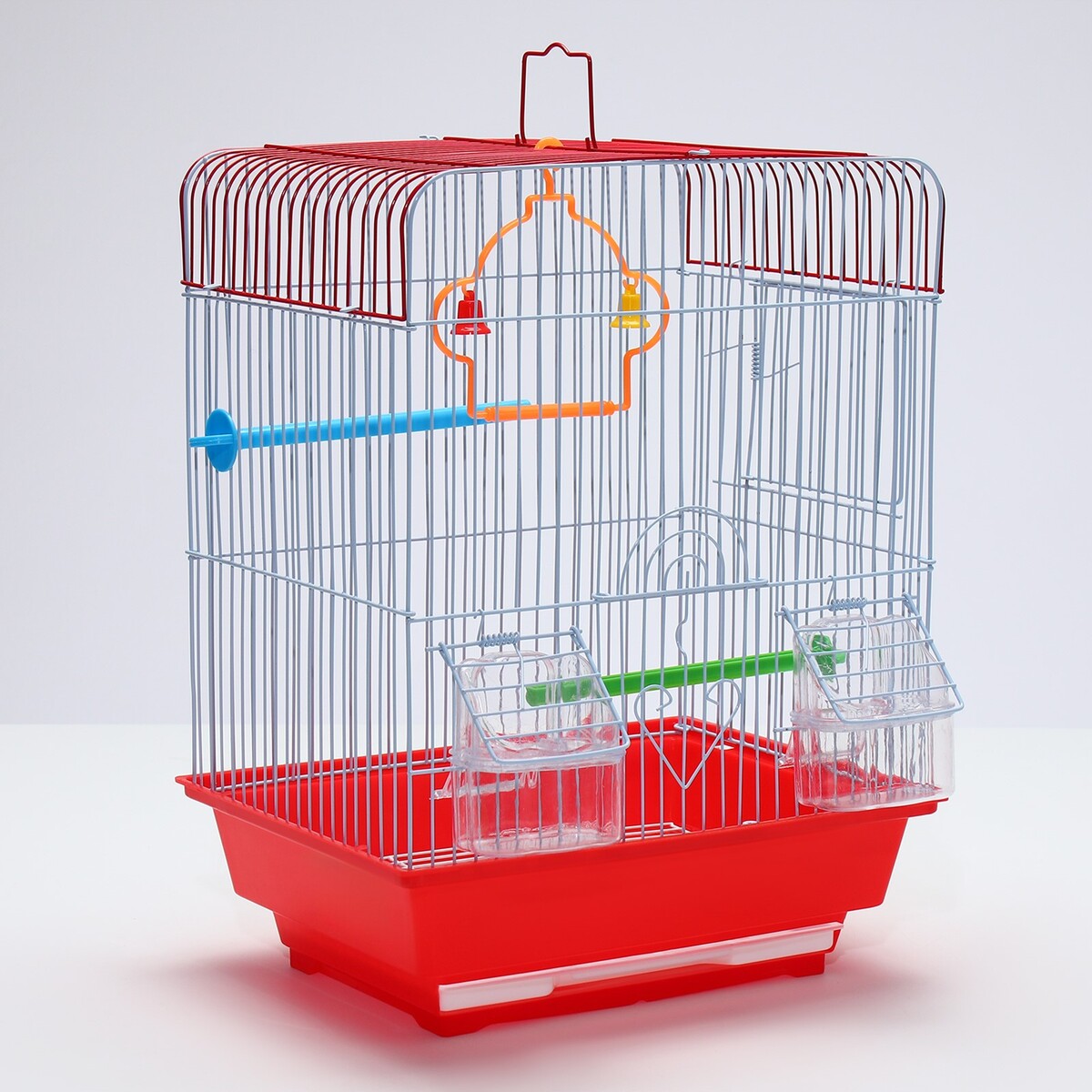 

Клетка для птиц укомплектованная bd-1/2q, 30 х 23 х 39 см, красная, Красный