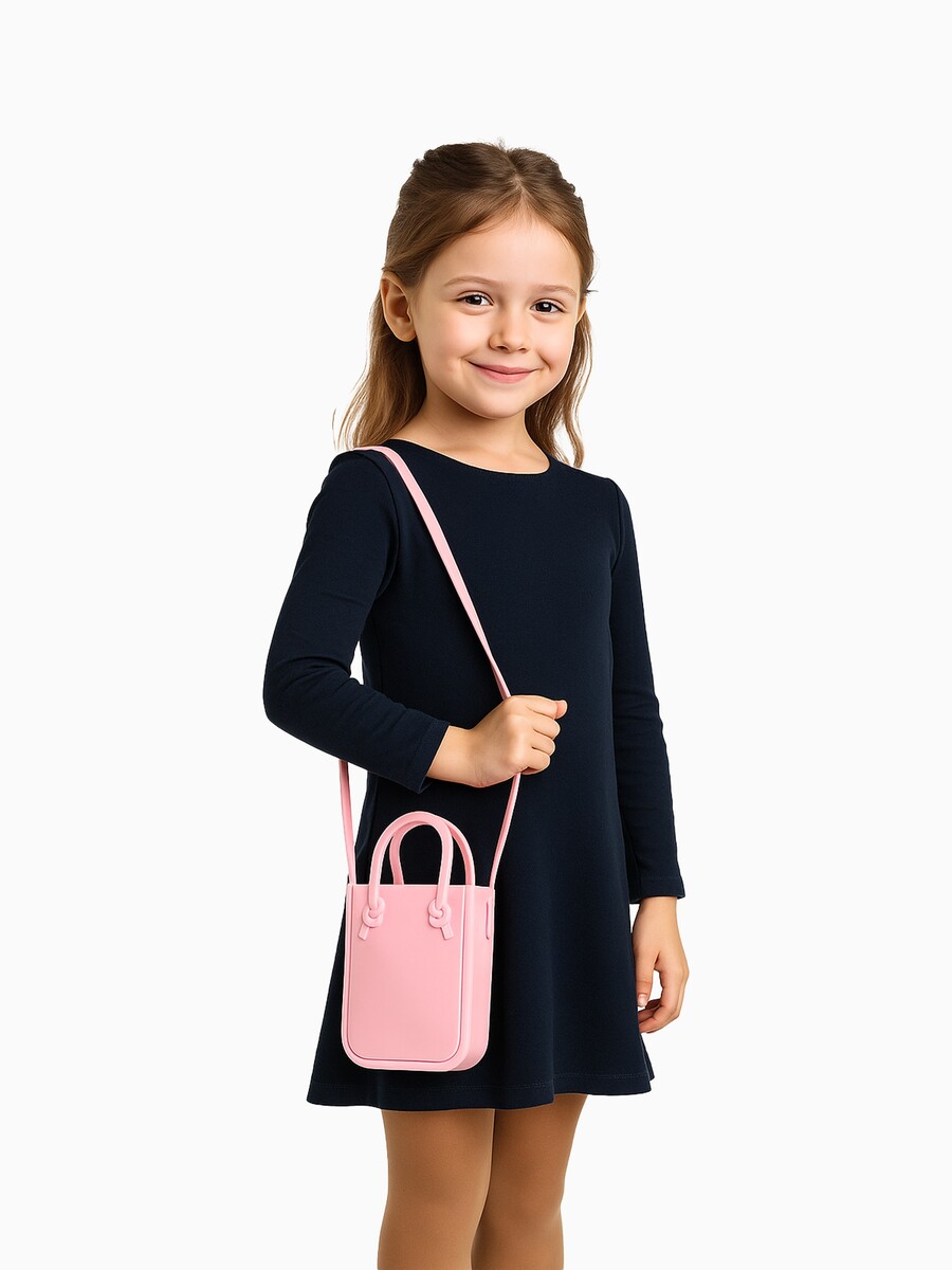 

Сумка детская 13×3.5×16.5 см, без застежки, розовая, Розовый