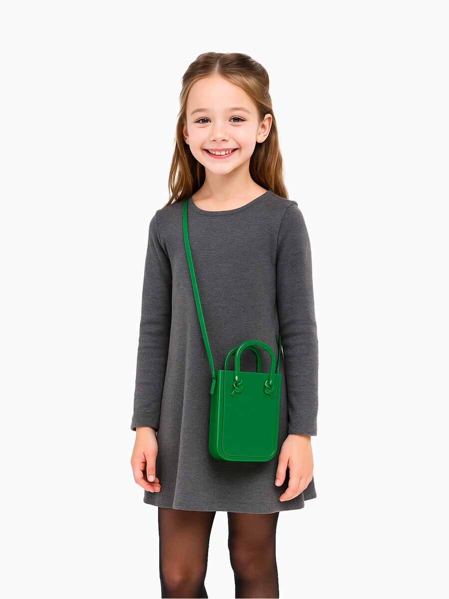 

Сумка детская 13×3.5×16.5 см, без застежки, зеленая, Зеленый