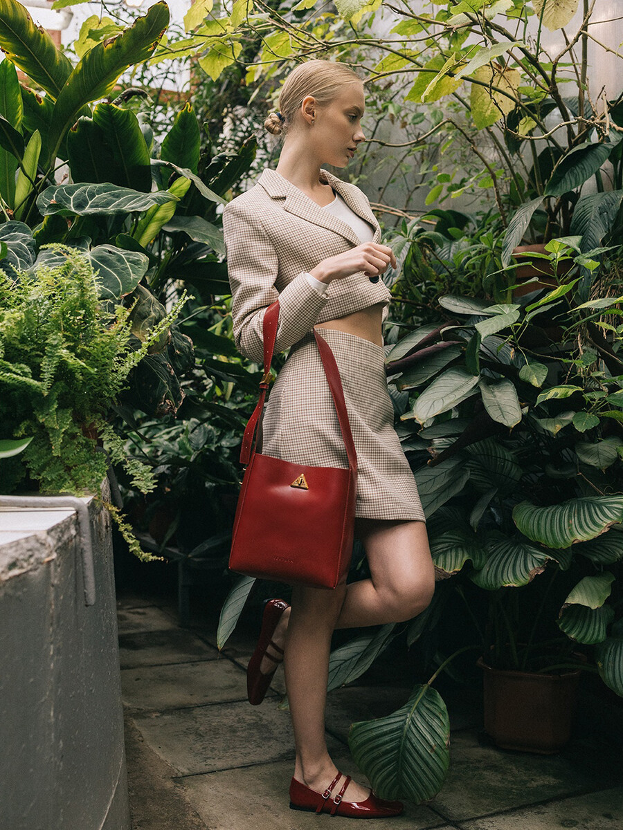 

Сумка женская textura на винтовом замке, 24×11×24 см, бордовая, Бордовый