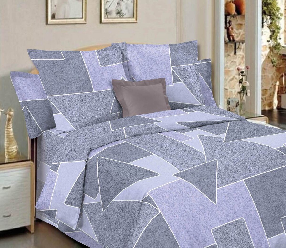 

Постельное белье 2-х сп, Серый