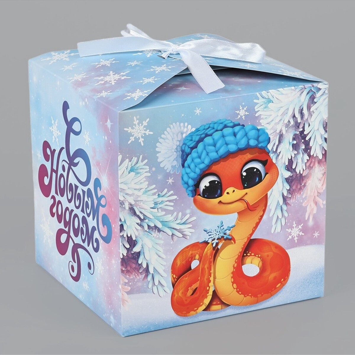 

Коробка подарочная новогодняя складная, Голубой