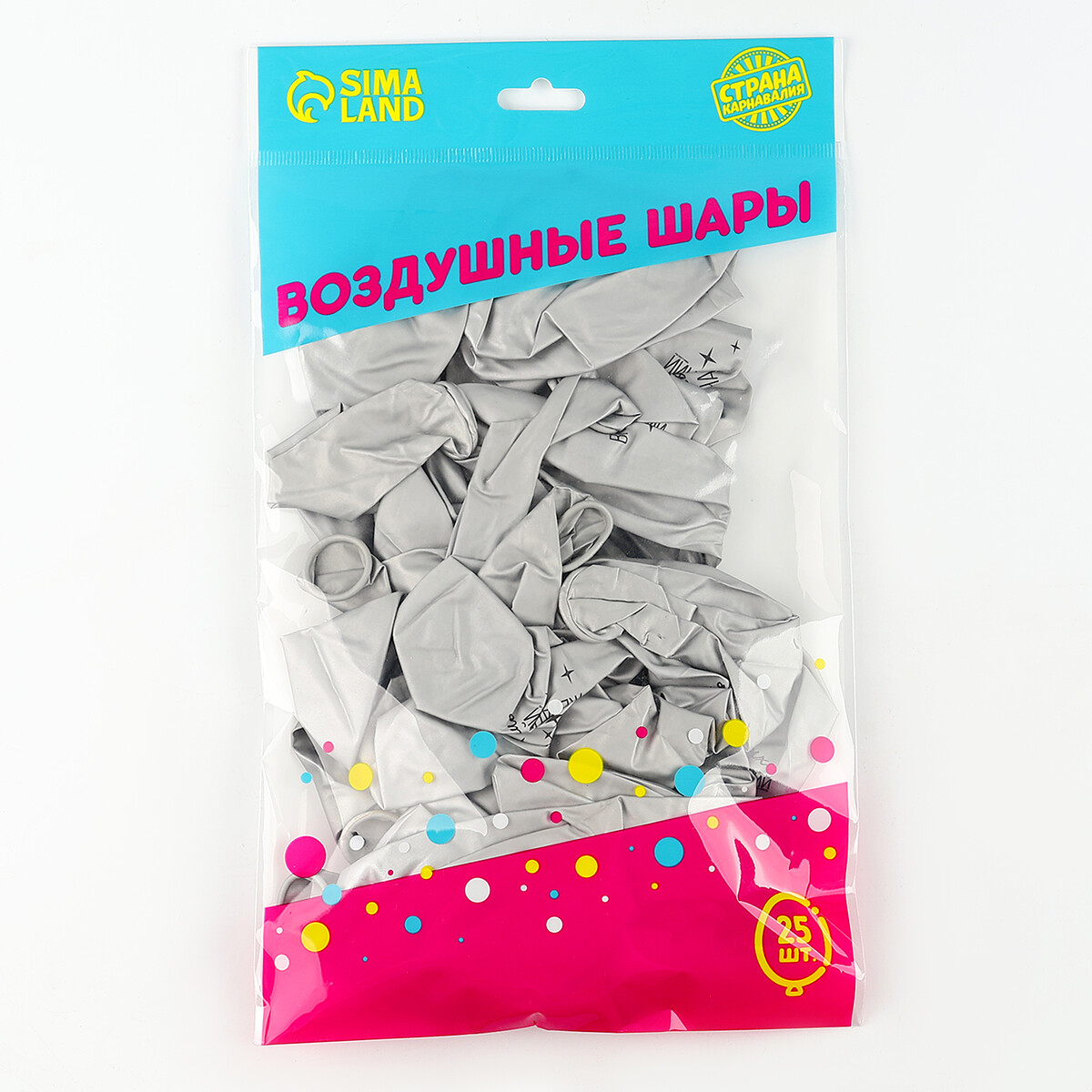 

Воздушный шар латексный 12, Серебристый