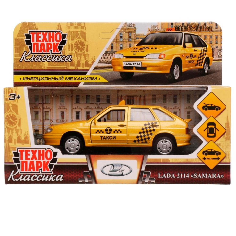 

Машина металлическая LADA, Технопарк 2114-12TAX-YE, Желтый