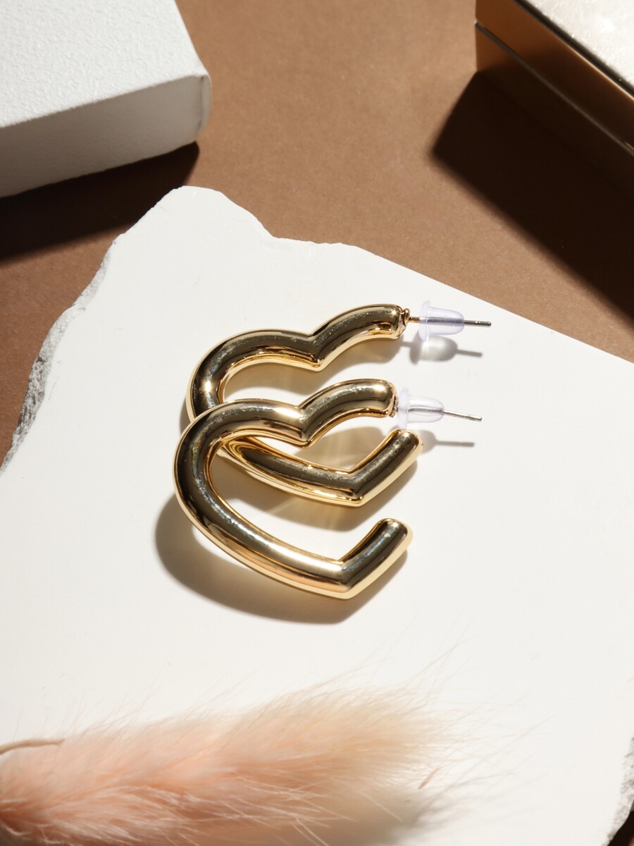 

Серьги пластик, Золотистый