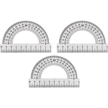 Набор транспортиров 180 градусов, 10 см,