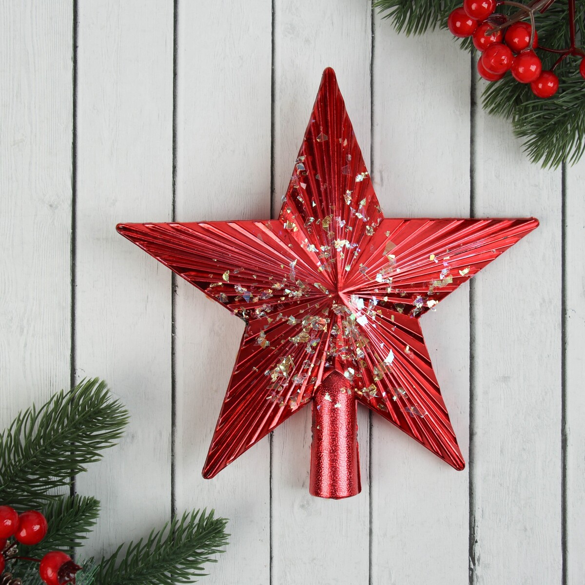 

Звезда на елку (верхушка), Красный