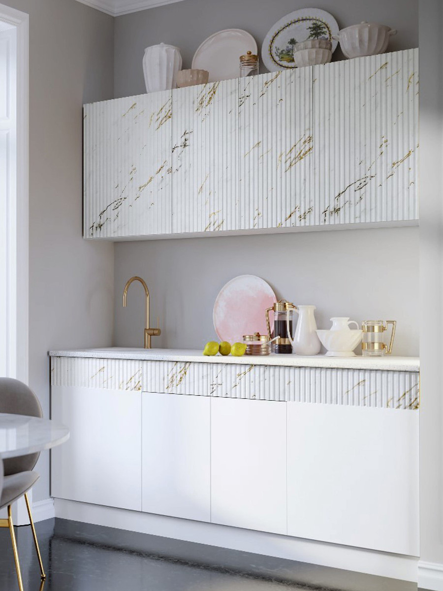 

Кухонный гарнитур прямой, Белый