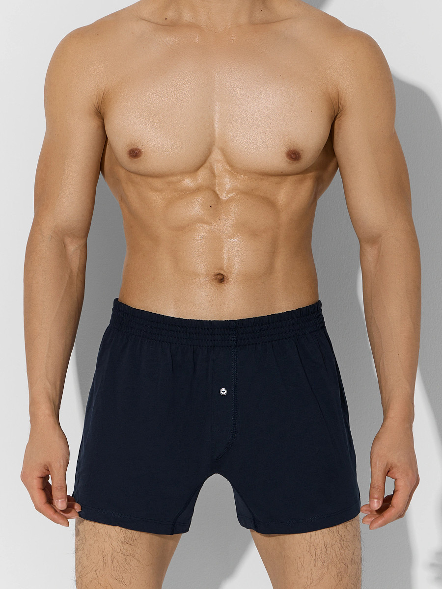 

Мужские трусы-шорты темно-синего цвета, Синий;т.синий