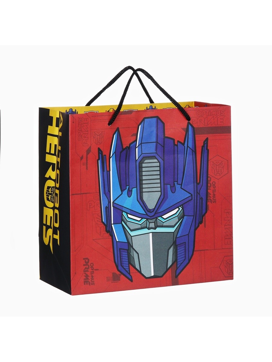 

Пакет подарочный крафт autobot heroes, 22×22×11 см, трансформеры, Разноцветный
