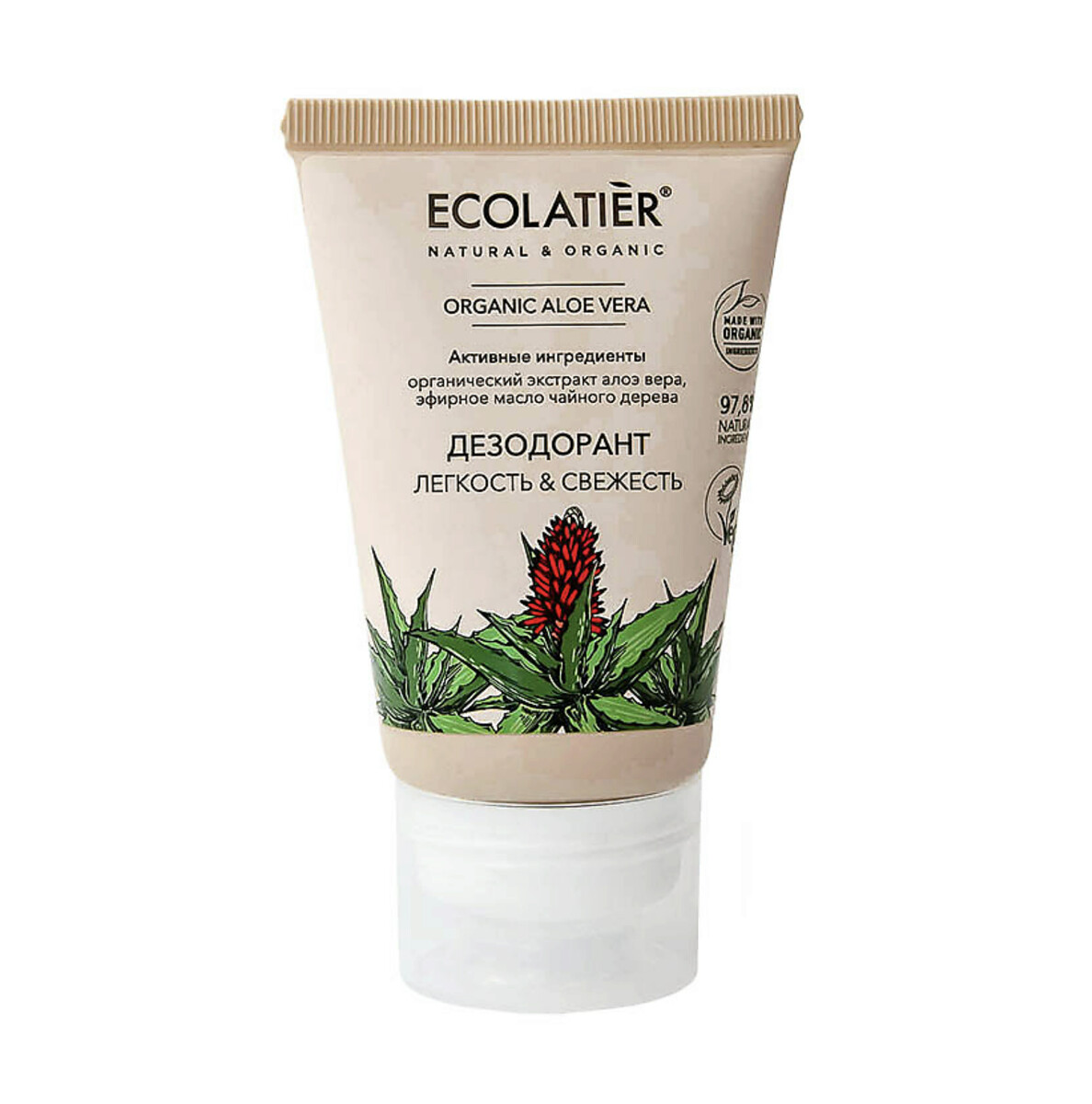 

Ecolatier green ORGANIC ALOE VERA Дезодорант Легкость & Свежесть 40мл