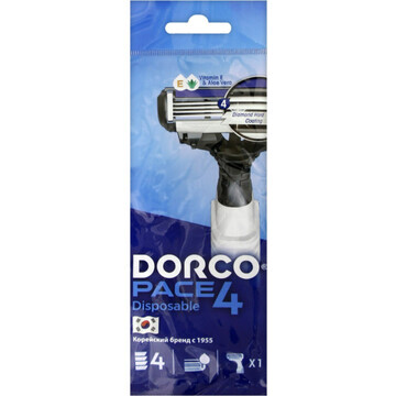 DORCO PACE4 PRO однораз.станок 1шт. 4 ле