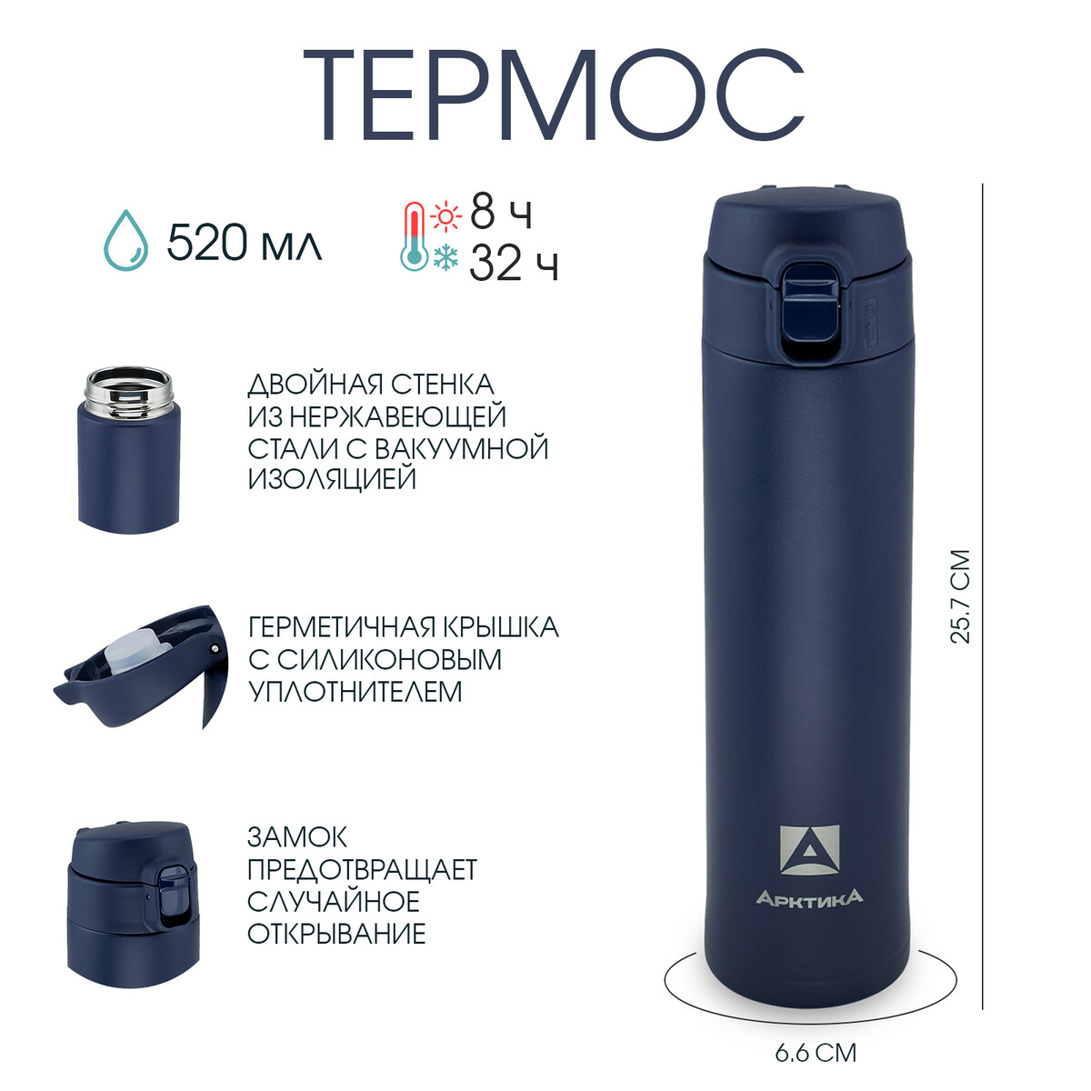 

Термос, Синий
