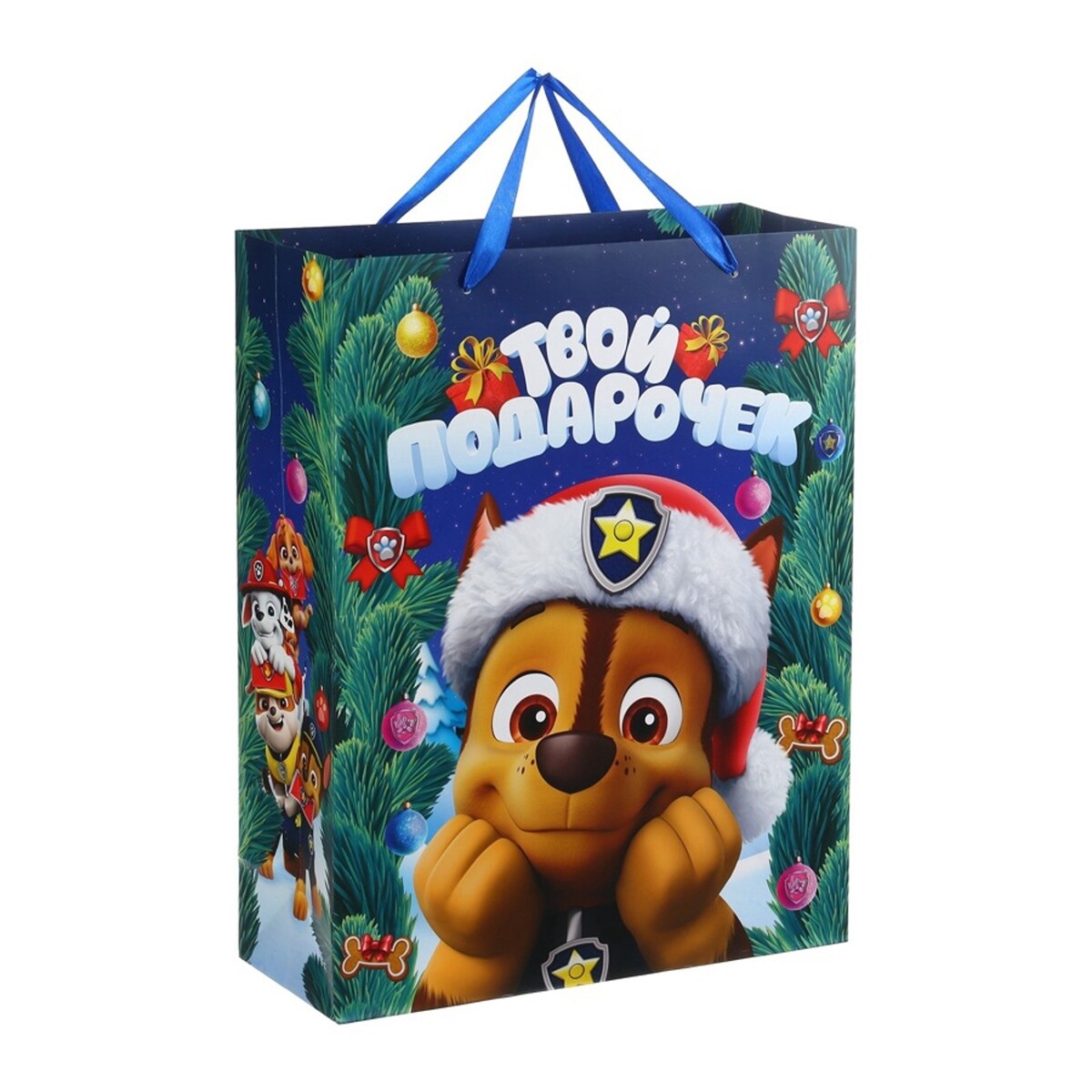 

Пакет подарочный новогодний, 31×40×11.5 см, упаковка, щенячий патруль, Разноцветный