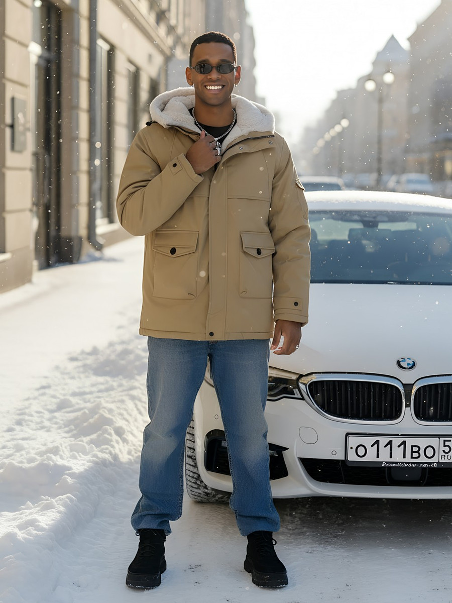 

Парка, Бежевый;горчичный