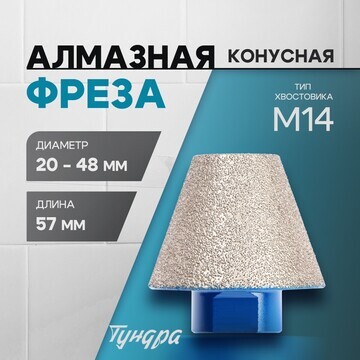 Фреза алмазная конусная тундра, 20 - 48 